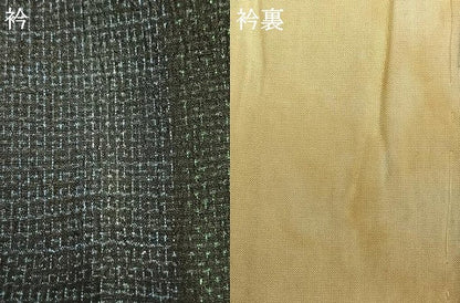 平和屋着物▽本場結城紬 重要無形文化財 単衣 80亀甲 縞 正絹 逸品 AAAV8397fy