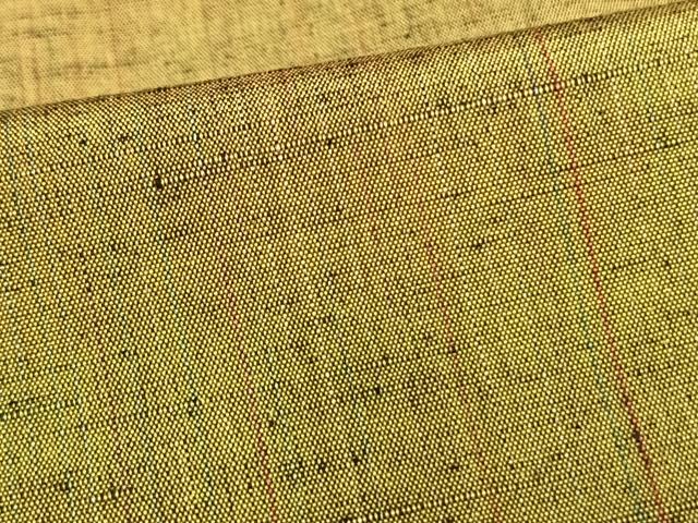 平和屋着物▽上質な紬　単衣　霞文　正絹　逸品　AAAV8398fy