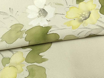 平和屋着物▽小紋 無双 紗袷 紗×絽 手描き 草花文 正絹 逸品 AAAV8399fy