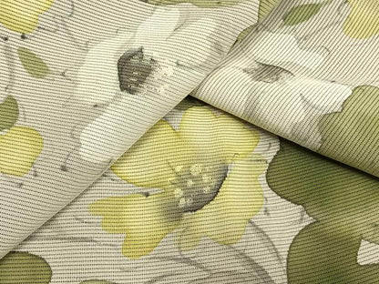 平和屋着物▽小紋 無双 紗袷 紗×絽 手描き 草花文 正絹 逸品 AAAV8399fy