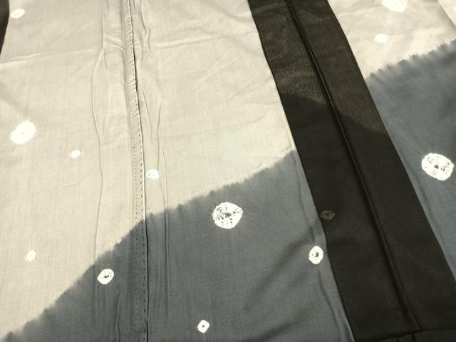 平和屋着物▽訪問着 無双 紗袷 紗×紗 絞り 丸文 正絹 逸品 AAAV8401fy