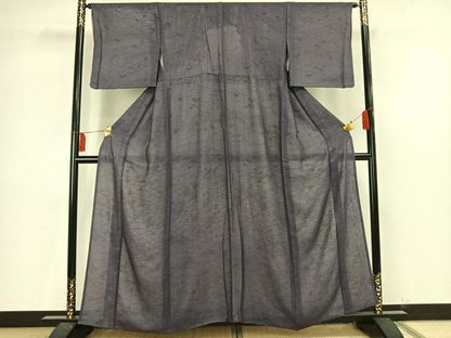 平和屋着物▽小紋 無双 紗袷 紗×絽 芝舞花文 正絹 逸品 AAAV8402fy
