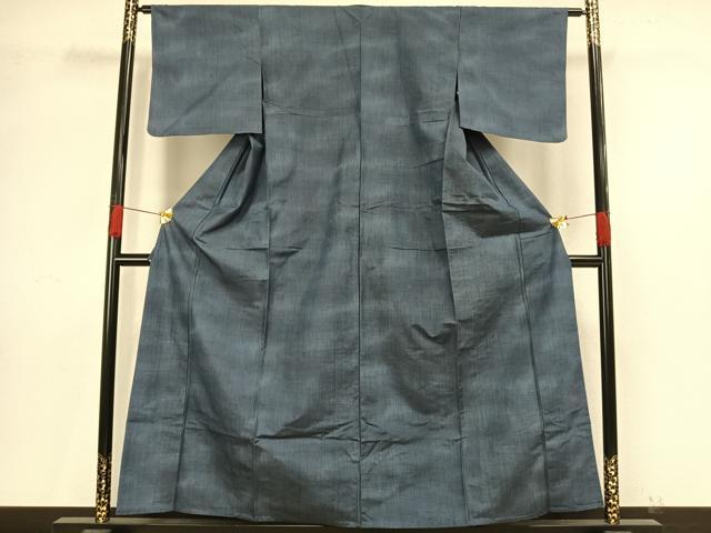 平和屋着物▽上質な紬 単衣 縞 正絹 逸品 AAAV8408fy