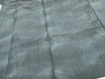 平和屋着物▽上質な紬 単衣 縞 正絹 逸品 AAAV8408fy