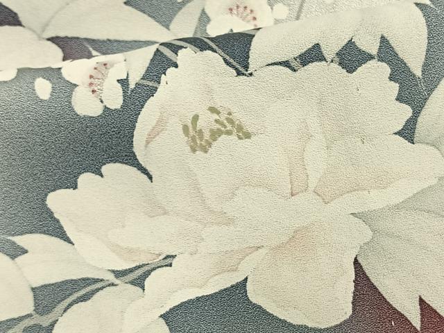平和屋着物▽訪問着　単衣　枝花文　暈し染め　正絹　逸品　AAAV8410fy