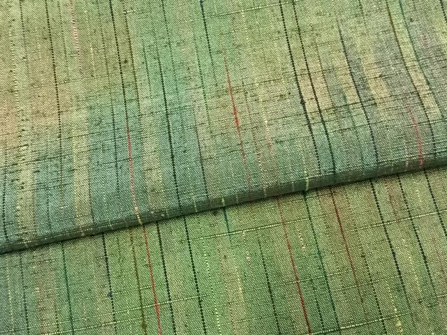 平和屋着物▽上質な紬 単衣 縞 正絹 逸品 AAAV8422fy