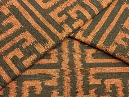 平和屋着物▽上質な紬　単衣　秋名バラ柄　正絹　逸品　AAAV8423fy