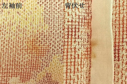 平和屋着物▽お召 単衣 雪輪文 正絹 逸品 AAAV8428fy
