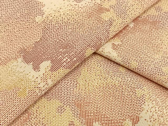 平和屋着物▽お召 単衣 雪輪文 正絹 逸品 AAAV8428fy