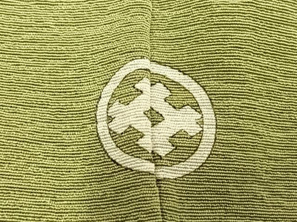 平和屋着物▽上質な色無地 単衣 苗色 正絹 逸品 未使用 AAAV8429fy