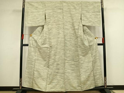 平和屋着物▽上質な紬　単衣　霞文　正絹　逸品　AAAV8433fy