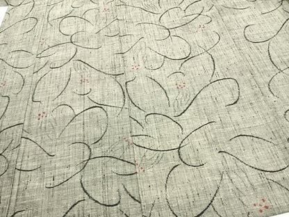 平和屋着物▽上質な紬 　単衣　 舞花文　正絹　逸品　未使用　AAAV8436fy