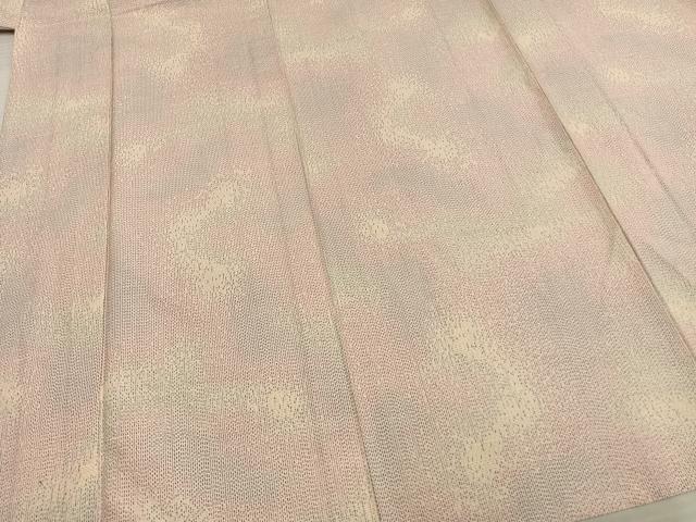 平和屋着物▽上質な紬　単衣　霞文　正絹　逸品　AAAV8440fy