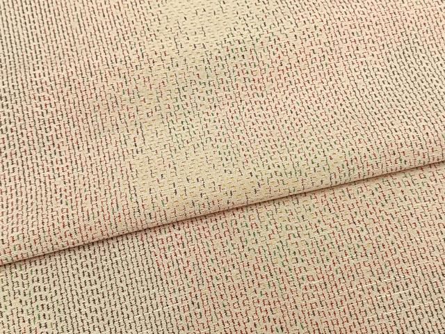 平和屋着物▽上質な紬　単衣　霞文　正絹　逸品　AAAV8440fy