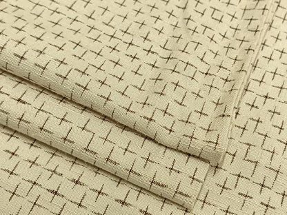 平和屋着物▽上質な紬　単衣　十字絣　正絹　逸品　AAAV8441fy