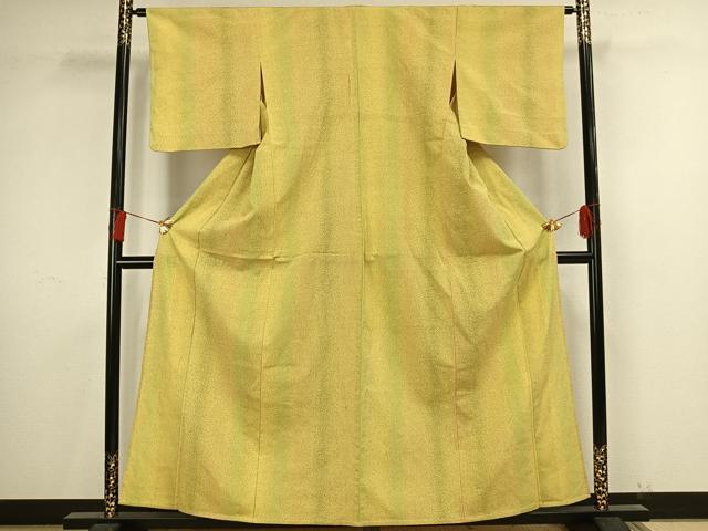 平和屋着物▽お召 単衣 霞文 正絹 逸品 AAAV8442fy