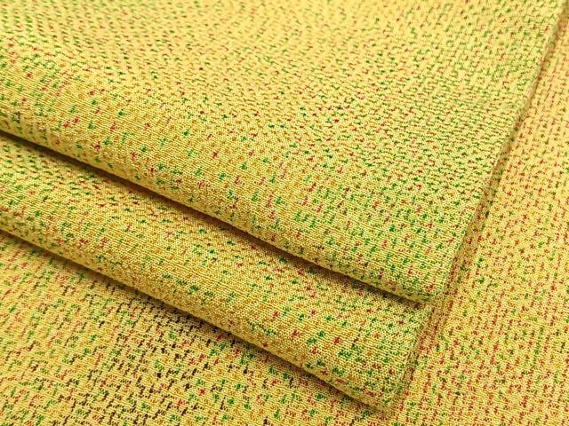 平和屋着物▽お召 単衣 霞文 正絹 逸品 AAAV8442fy