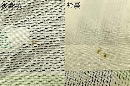 平和屋着物▽本場大島紬　単衣　白大島　風景文　正絹　逸品　AAAV8443fy