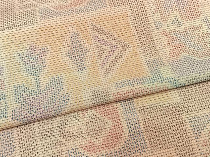 平和屋着物▽お召　単衣　色紙重ね文　正絹　逸品　AAAV8444fy
