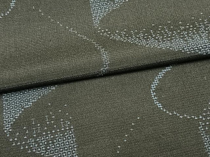 平和屋着物▽本塩沢 単衣 110亀甲 流水文 正絹 逸品 未使用 AAAV8445fy