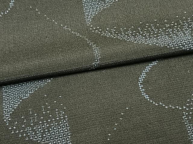 平和屋着物▽本塩沢 単衣 110亀甲 流水文 正絹 逸品 未使用 AAAV8445fy
