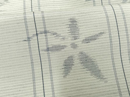 平和屋着物▽上質な紬　単衣　舞花文　正絹　逸品　AAAV8447fy