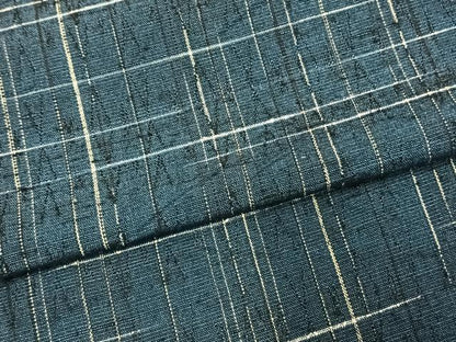 平和屋着物▽上質な紬 単衣 格子 正絹 逸品 AAAV8449fy