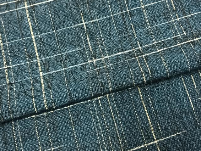平和屋着物▽上質な紬 単衣 格子 正絹 逸品 AAAV8449fy