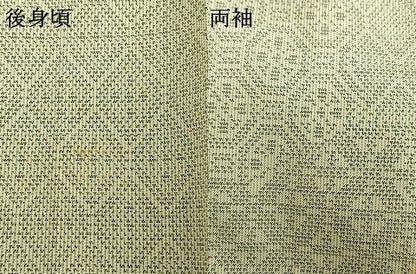平和屋着物▽本場大島紬　単衣　白大島　風景切嵌文　正絹　逸品　AAAV8452fy
