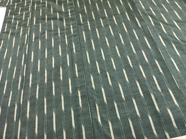 平和屋着物▽上質な紬 単衣 縞 正絹 逸品 AAAV8454fy