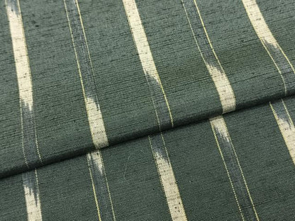 平和屋着物▽上質な紬 単衣 縞 正絹 逸品 AAAV8454fy