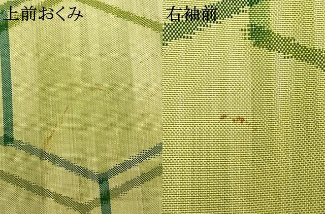 平和屋着物▽上質な紬 単衣 亀甲文様 正絹 逸品 AAAV8455fy