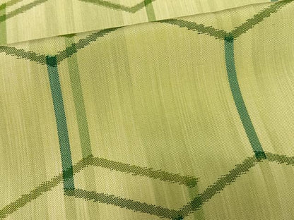 平和屋着物▽上質な紬 単衣 亀甲文様 正絹 逸品 AAAV8455fy