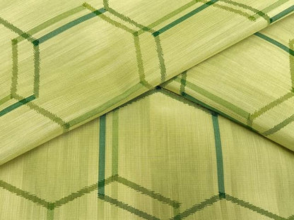 平和屋着物▽上質な紬 単衣 亀甲文様 正絹 逸品 AAAV8455fy