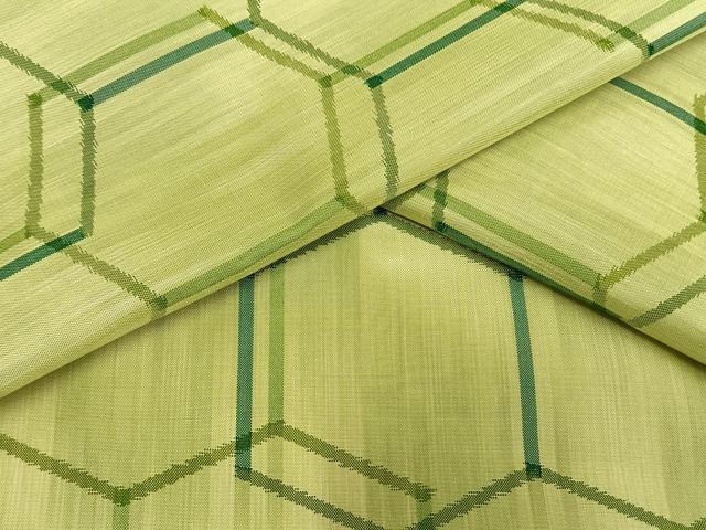 平和屋着物▽上質な紬 単衣 亀甲文様 正絹 逸品 AAAV8455fy