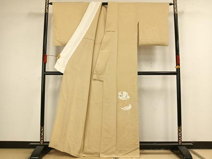 平和屋着物▽訪問着 単衣 花鳥文 正絹 逸品 AAAV8458fy