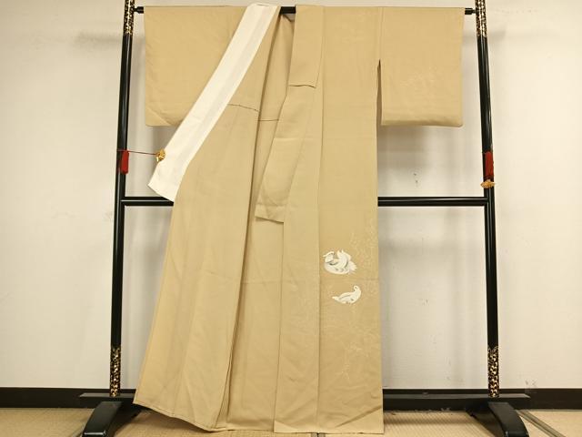 平和屋着物▽訪問着 単衣 花鳥文 正絹 逸品 AAAV8458fy