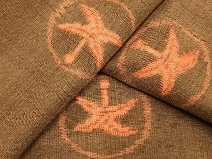 平和屋着物▽上質な紬 単衣 丸文 正絹 逸品 AAAV8467fy