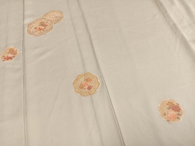平和屋着物▽訪問着 単衣 中国三大刺繍 汕頭刺繍 スワトウ刺繍 吉祥花文 金彩 正絹 逸品 AAAV8470fy