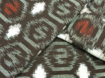 平和屋着物●久留米絣 単衣 抽象文 綿 逸品 AAAV8474fy