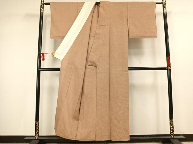 平和屋着物▽本塩沢 単衣 蚊絣 正絹 逸品 AAAV8477fy
