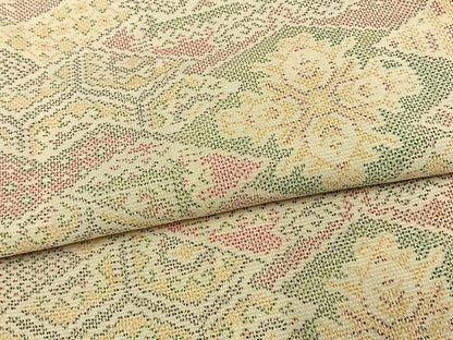 平和屋着物▽お召 単衣 割付文 正絹 逸品 未使用 AAAV8479fy
