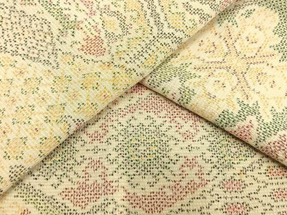 平和屋着物▽お召 単衣 割付文 正絹 逸品 未使用 AAAV8479fy