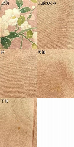 平和屋着物▽訪問着 単衣 友禅 草花文 正絹 逸品 AAAV8490fy