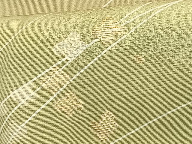 平和屋着物▽訪問着 単衣 草花文 暈し染め 金糸 正絹 逸品 未使用 AAAV8491fy