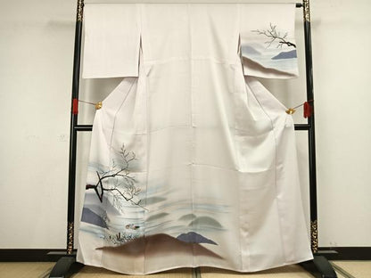 平和屋着物▽訪問着 単衣 風景文 暈し染め 正絹 逸品 AAAV8495fy