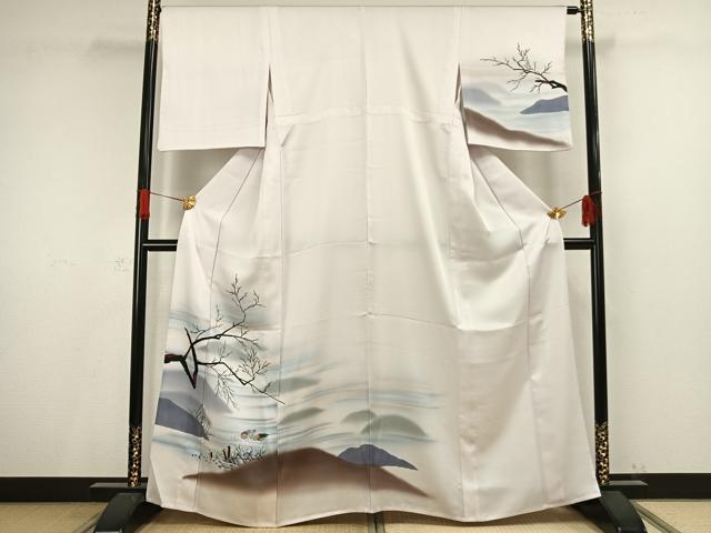 平和屋着物▽訪問着 単衣 風景文 暈し染め 正絹 逸品 AAAV8495fy