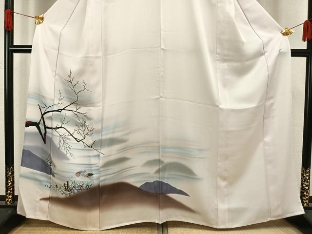平和屋着物▽訪問着 単衣 風景文 暈し染め 正絹 逸品 AAAV8495fy