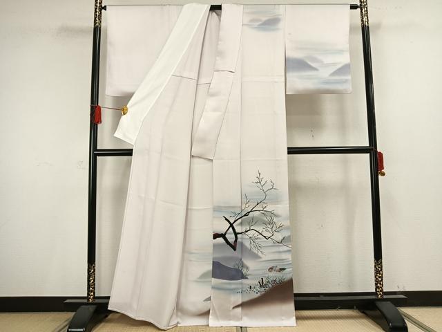平和屋着物▽訪問着 単衣 風景文 暈し染め 正絹 逸品 AAAV8495fy