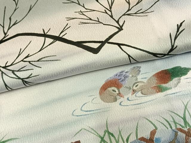 平和屋着物▽訪問着 単衣 風景文 暈し染め 正絹 逸品 AAAV8495fy